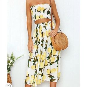 New Two Piece Lemon Dress
